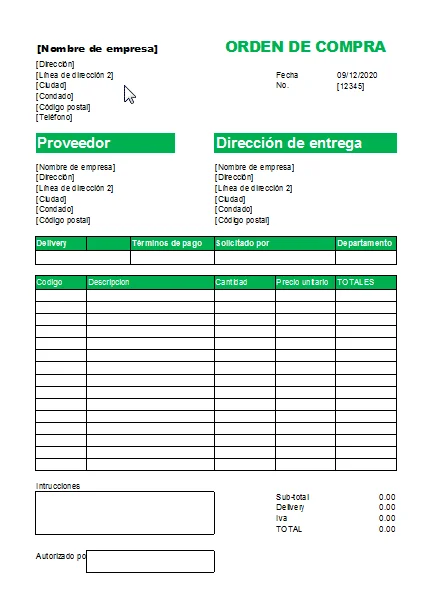 Orden de Compra: definición, formato y tipos